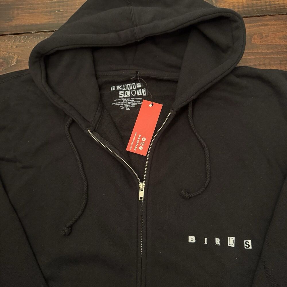 Travis Scott Birds In The Trap Black Zip Hoodie - Picture 4 of 7